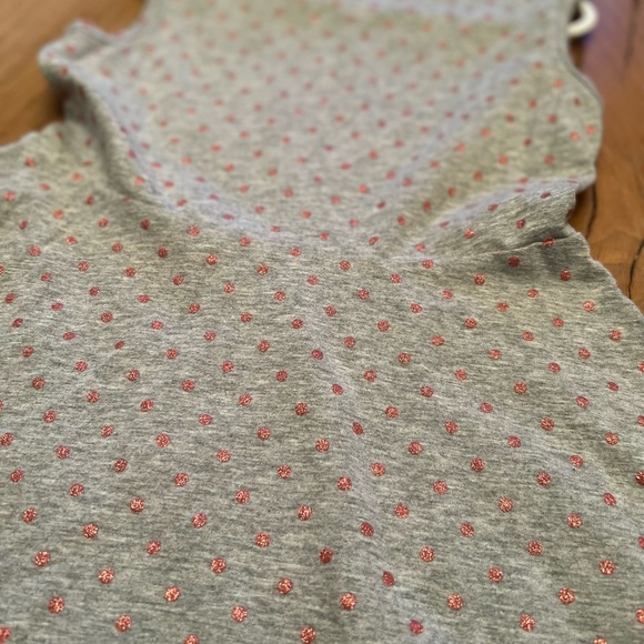 GAP. Size S (6-7 girls). Grey with glitter polka dots swing dress. - Picture 5 of 5